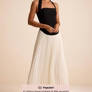 Lulu's Black and Cream Maxi Dress